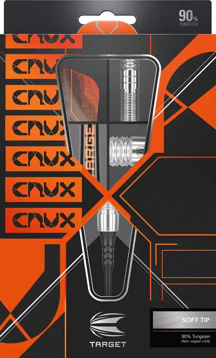 Target Darts Crux 10 90% Soft Tip Darts 20 grams